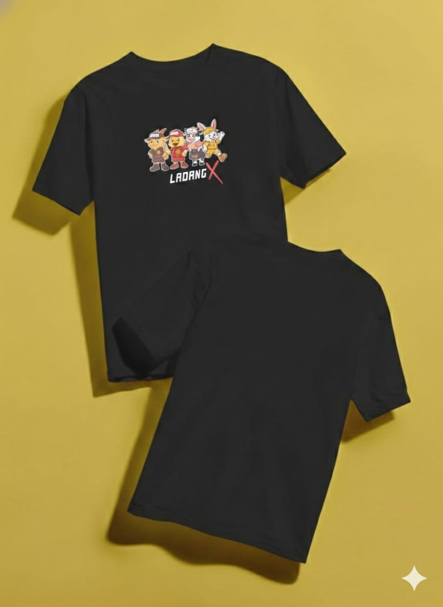 KIDS TEE - FAMILY OF LADANG X (BLACK)
